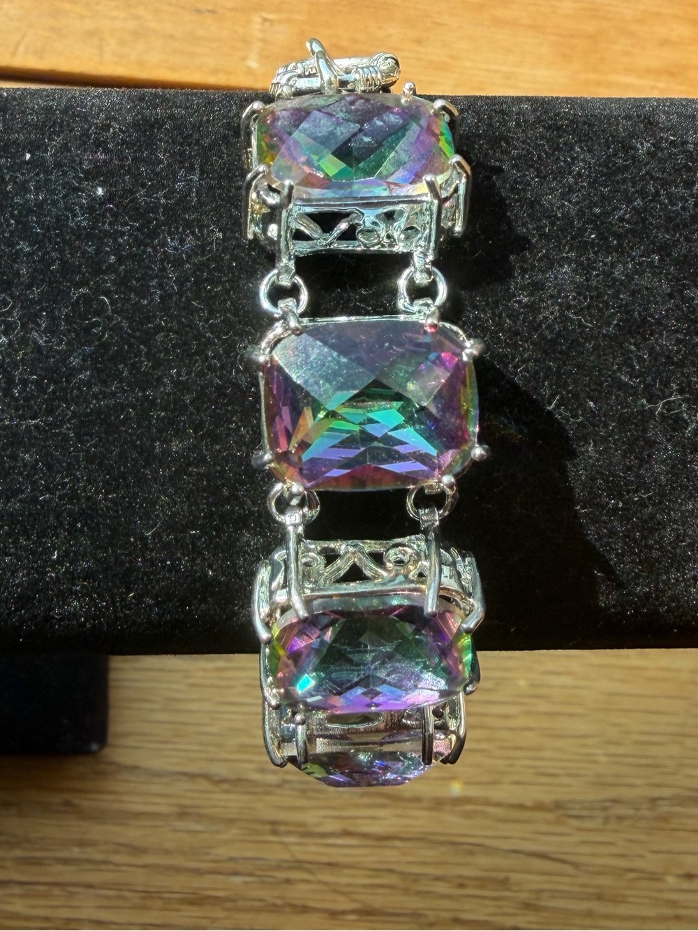 925 STERLING SILVER MYSTIC TOPAZ BRACELET - Picture 6 of 13